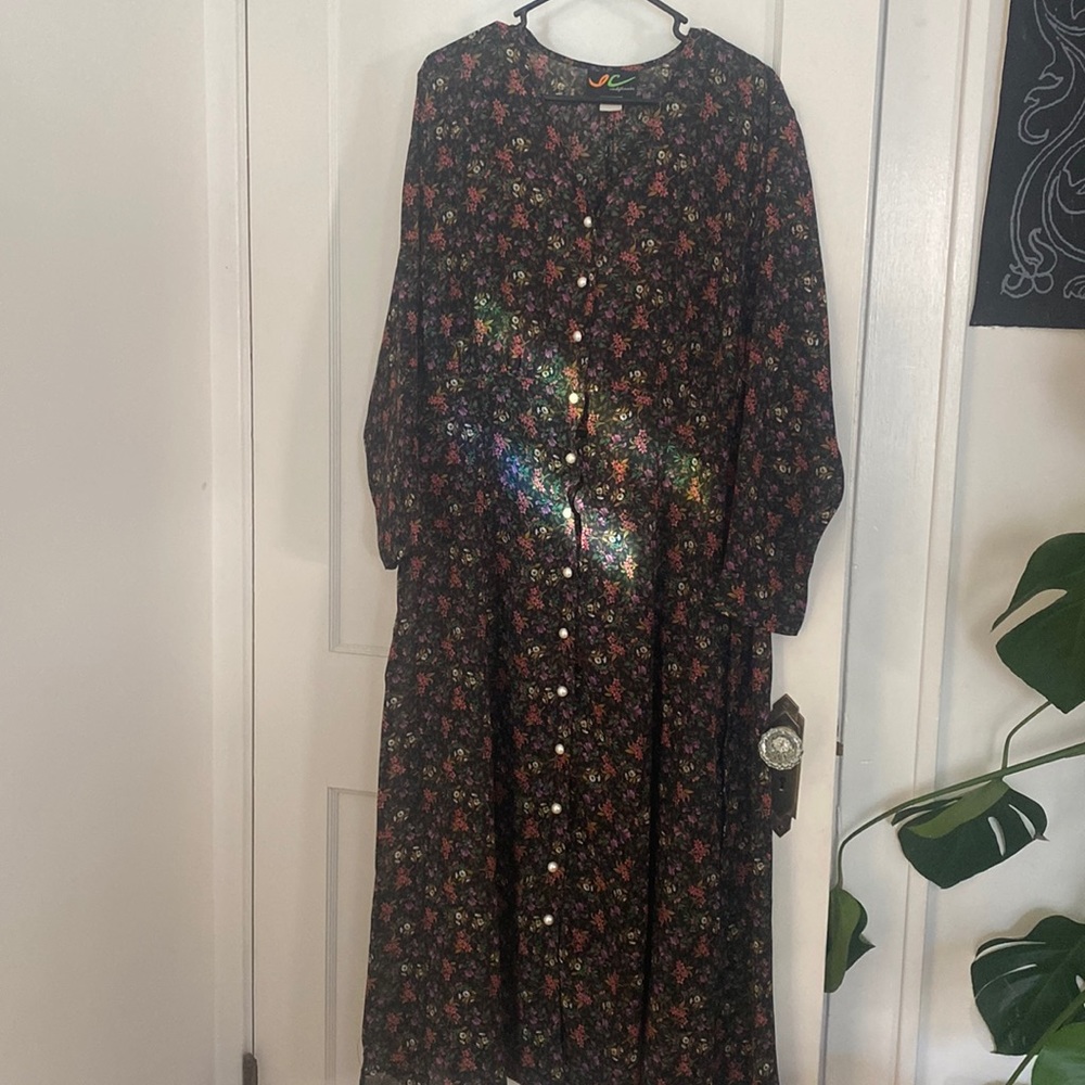 Sheer Floral Vintage Dress